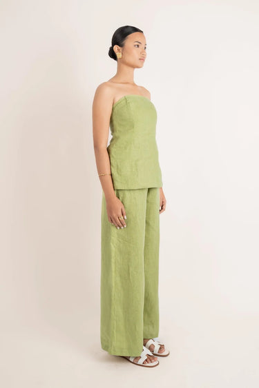 MOIRA RELAXED PANTS FOREST GREEN - STUDIO JO STORE